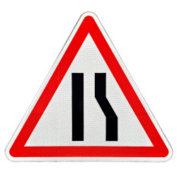 Panneau de danger chaussée rétrécie par la droite A3A | WP Signalisation | Panneau A3