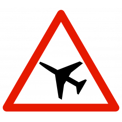 Panneau de danger traversée d'une aire de danger aérien A23 | WP Signalisation