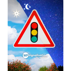 Panneau danger feu tricolore intelligent A17 I WP Signalisation