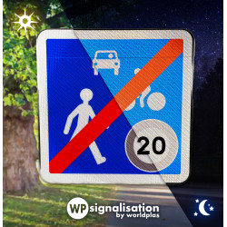 Panneau zone circulation sortie d'unee zone de rencontre B53