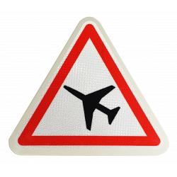 Panneau de danger traversée d'une aire de danger aérien A23 | WP Signalisation