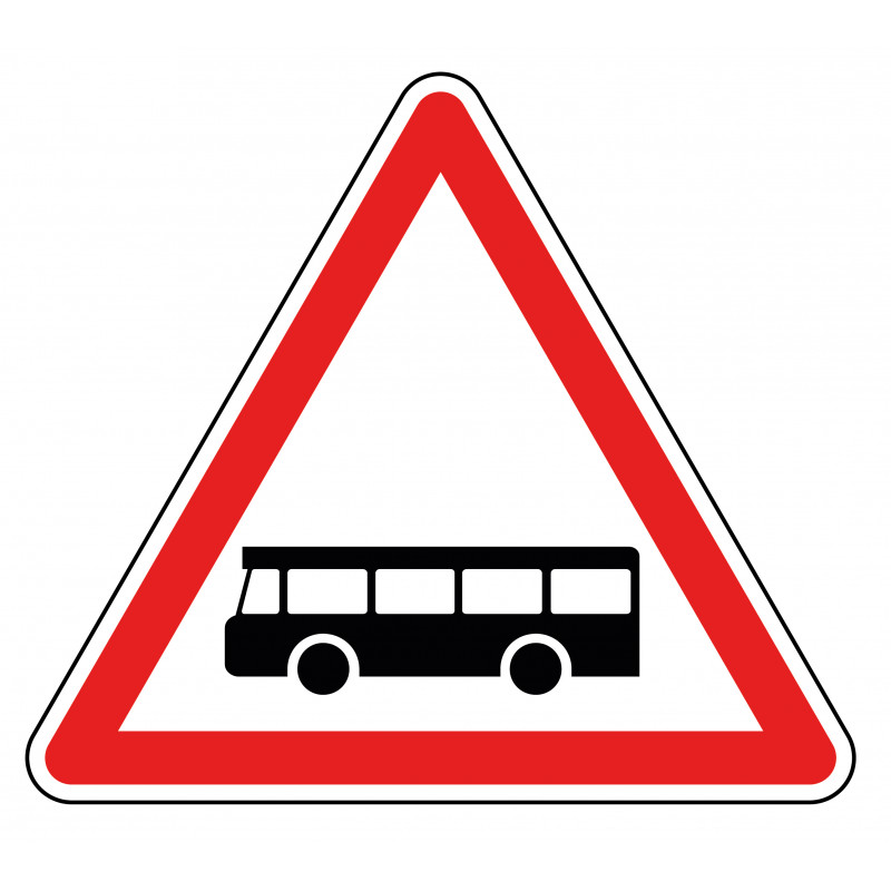 Panneau A9a - traversé de voies de bus l WP Signalisation