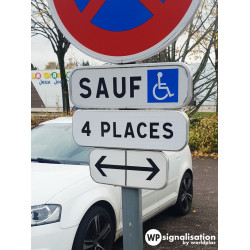 Panneau M8F | Panneau prescriptions stationnement et arrêt M8f pour stationnement et arrêt l WP Signalisation