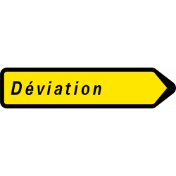 Paneau voierie temporaire direction de déviation KD22a-1