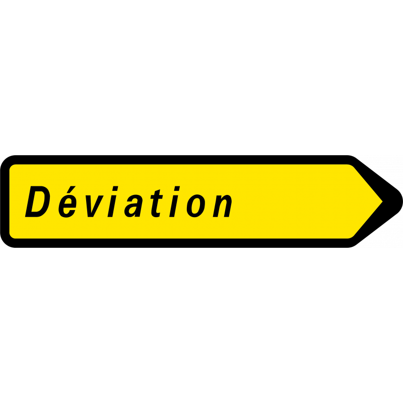 Paneau voierie temporaire direction de déviation KD22a-1