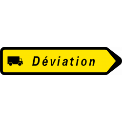 Paneau voierie temporaire direction de déviation KD22b