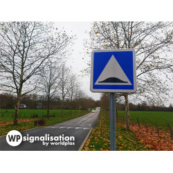 Panneau indication C27 surélévation de la chaussée | Panneau de signalisation dos d'âne I WP Signalisation