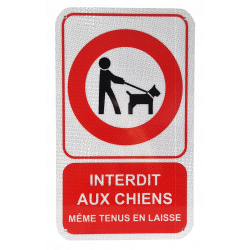 Panneaux Personnalisés "interdit aux chiens"  l WP Signalisation