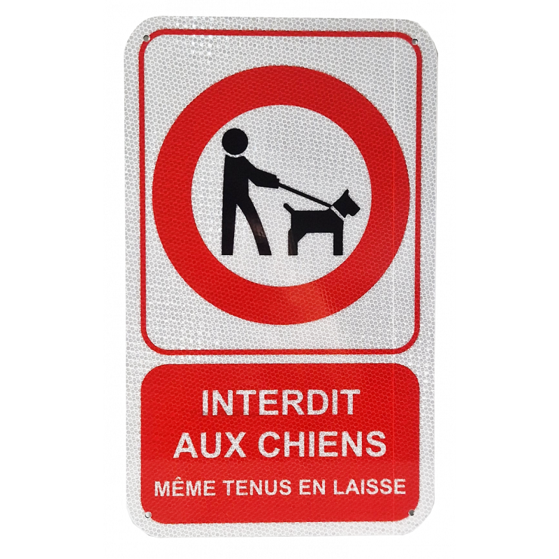 Panneaux Personnalisés "interdit aux chiens"  l WP Signalisation