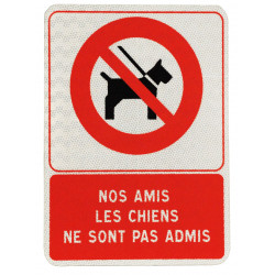 Panneaux Personnalisés "interdit aux chiens"  l WP Signalisation