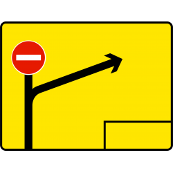 Paneau voierie temporaire présignalisation de déviation KD42c
