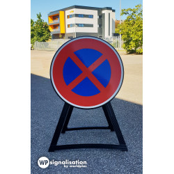 Panneau prescription temporaire BK6d | Stationnement pour travaux et chantiers | WP Signalisation