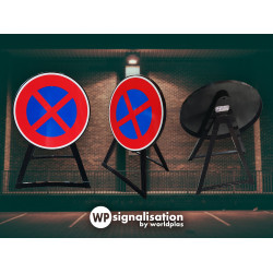 Panneau prescription temporaire BK6d | Stationnement pour travaux et chantiers | WPSignalisation