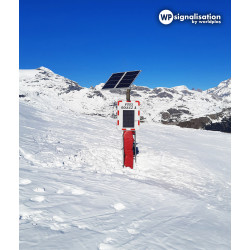 Radar pédagogique routier solaire - Vue du dessus I Contrôle de vitesse 30km 50km heure l Piste de Ski | WP Signalisation