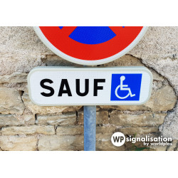 Panonceau M6h - Panonceau Interdit sauf PMR I WP Signalisation