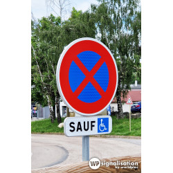 Panonceau M6h - Panonceau Interdit sauf PMR I WP Signalisation