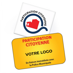 Panneau de protection voisins vigilants ou participation citoyenne personnalisé
