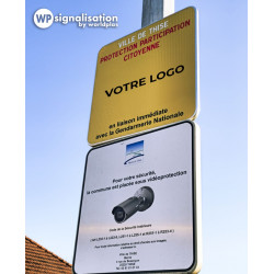 Panneau de protection voisins vigilants ou participation citoyenne personnalisé