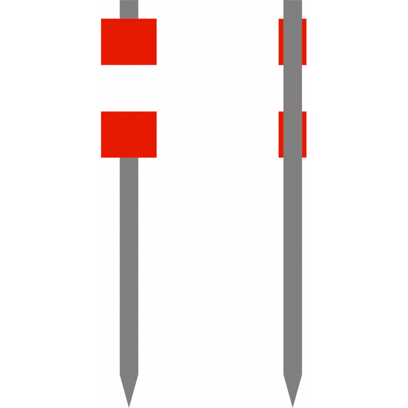 Balisage temporaire signalisation de position des limites d'obstacles temporaires ou de chantier K5b