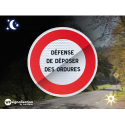 Panneau d'interdiction personnalisable B19 l WP Signalisation