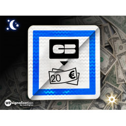 Panneau services distributeur de billets de banque CE25 | WP Signalisation