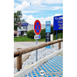Panneau stationnement arrêt et stationnement interdits B6d