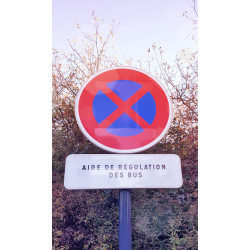 Panneau stationnement arrêt et stationnement interdits B6d
