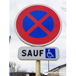 Panneau stationnement arrêt et stationnement interdits B6d