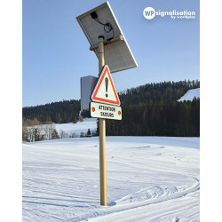Panneau de danger autres dangers skieurs A14  l WP Signalisation