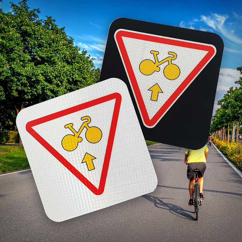 Panonceau M12 - Autorisation conditionnelle franchissement pour cyclistes