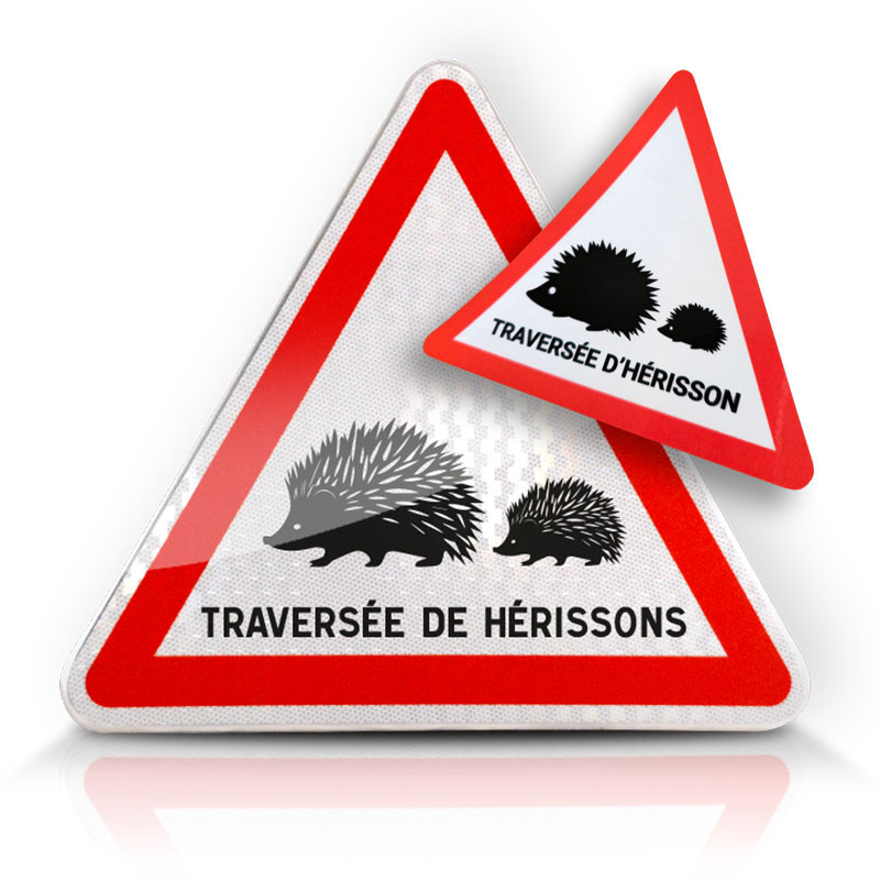 Panneau ou sticker personnalisé de passage d'animaux sauvage | Panneau espèce protégée par WPSignalisation