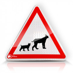 Panneau de danger passage d'animaux sauvages A15B