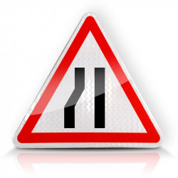 Panneau  A3B chaussée rétrécie par la gauche | Rotation du panneau  de signalisation