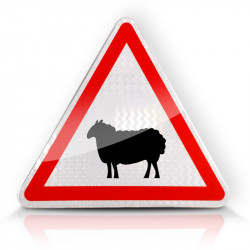 Face avant du panneau de signalisation A15A1 I Passage d'animaux domestiques I WP Signalisation