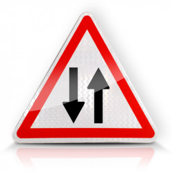 Panneau de danger circulation dans les deux sens A18 l WP Signalisation