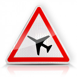 Panneau de danger traversée d'une aire de danger aérien A23 | WP Signalisation