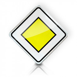 Panneau indication du caractère prioritaire d'une route AB6