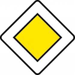 Panneau indication du caractère prioritaire d'une route AB6