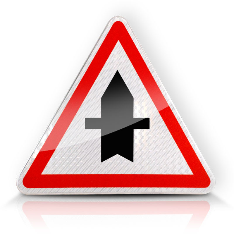 Panneau intersection de voie AB2 | Priorité ponctuelle