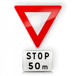 Panneau présignalisation de stop AB5 | Arrêt à la prochaine intersection