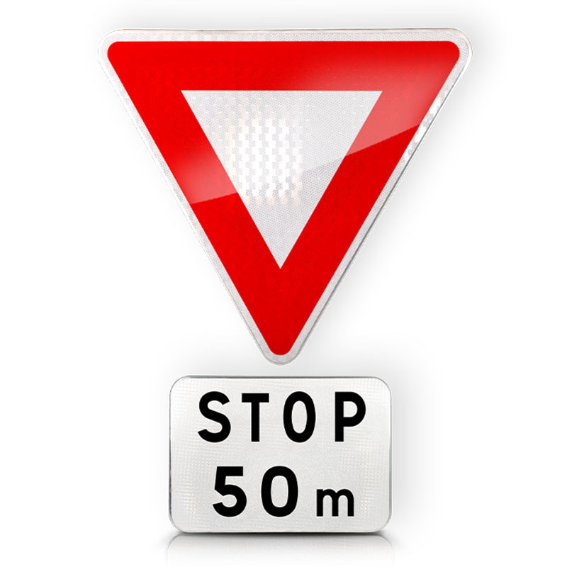 Panneau présignalisation de stop AB5 | Arrêt à la prochaine intersection