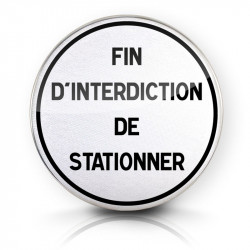 Panneau d'interdiction fin d'interdiction de stationner | Personnalisable | Panneau B39
