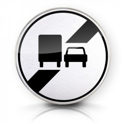 Panneau d'interdiction fin d'interdiction de dépasser B34a