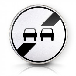 Panneau d'interdiction fin d'interdiction de dépasser B34