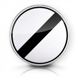 Panneau d'interdiction fin de toutes les interdictions précédemment signalées B31