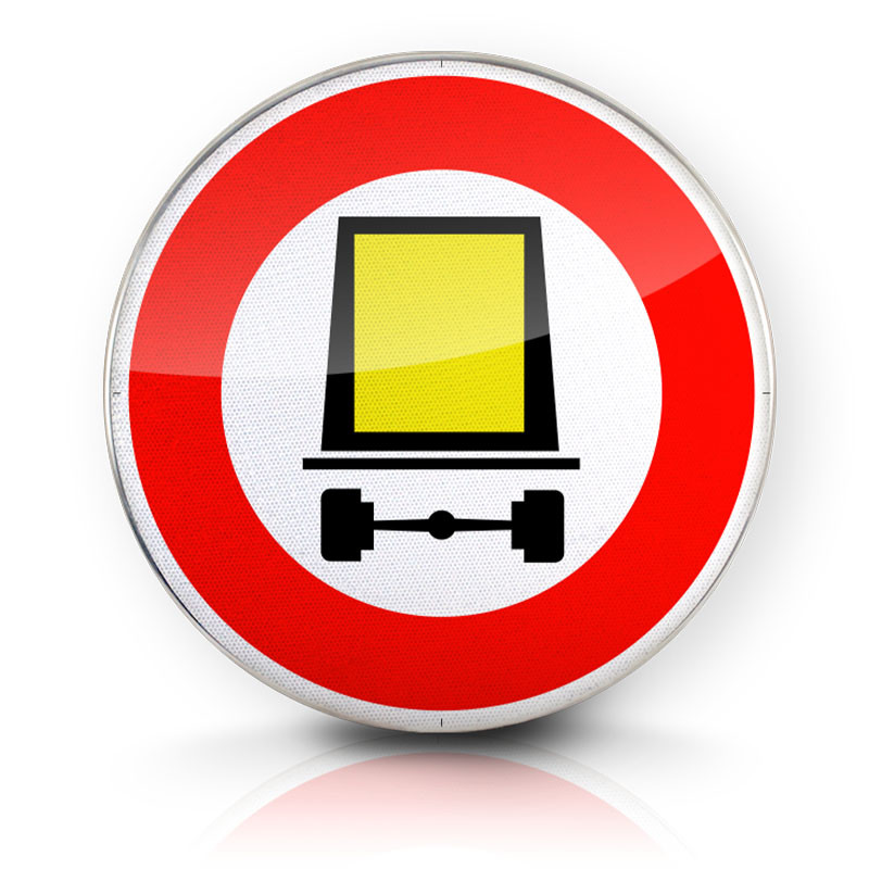 Panneau d'interdiction matières dangereuses B18C | WP Signalisation | Panneau B18C pour marchandises