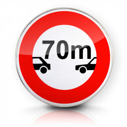 Panneau d'interdiction distance à respecter B17 l WP Signalisation