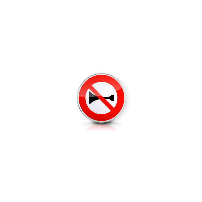 Panneau d'interdiction signaux sonores interdits B16