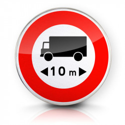 Panneau d'interdiction accès interdit aux véhicules articulés B10a | Panneau B10A |  WP Signalisation