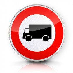 Panneau d'interdiction accès interdit aux véhicules de transport de marchandises B8